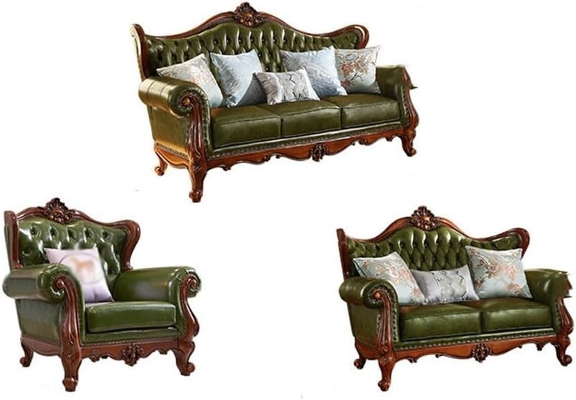 American retro sofa European solid wood sofa combination hotel
